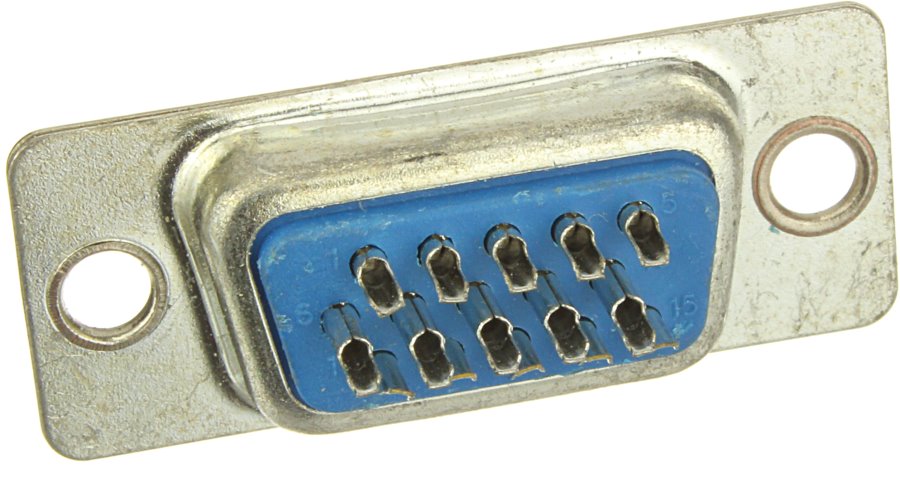 Разъем DB15 гнездо VGA D-Sub на корпус