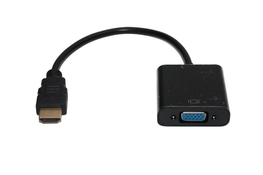 ПереходникHDMI-VGA(G)J3.5-J3.5конвертергибкийшнур,черный