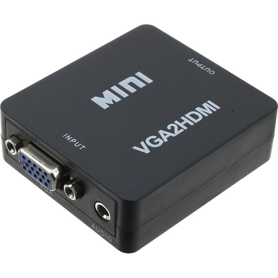 ПереходникHDMI(G)-VGA(G)конвертер,черный