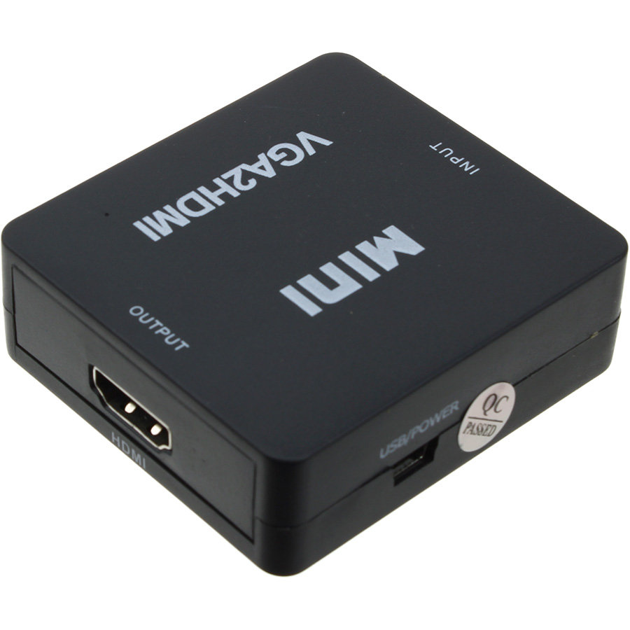 Переходник HDMI(G) - VGA(G) конвертер, черный