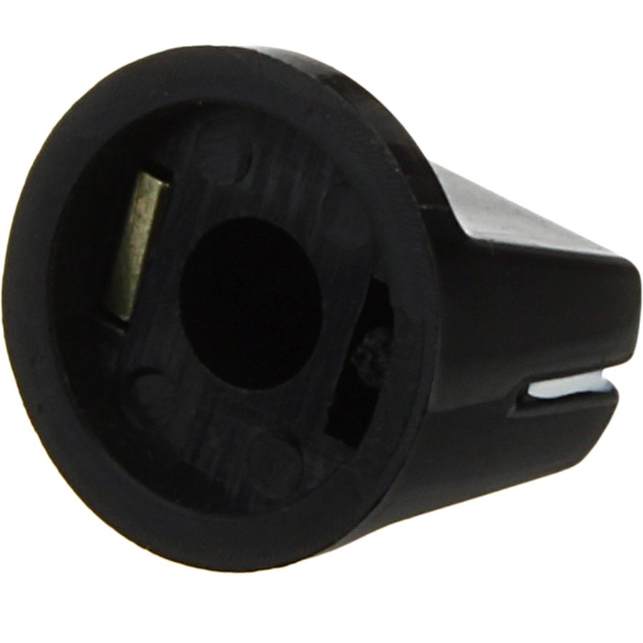 Ручка для переменного резистора на вал 6мм D19x15мм, черная