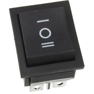 Выключатель 25*30 ЧЕРНЫЙ 3-ПОЛОЖ 6конт KCD4-203O71CBBA