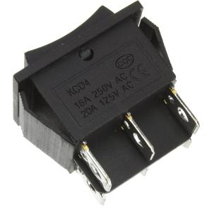 Выключатель 25*30 ЧЕРНЫЙ 3-ПОЛОЖ 6конт KCD4-203O71CBBA