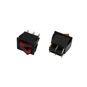 Выключатель 25*30 красный 2х клавишный 6контактов KCD8