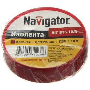 Изолента КРАСНАЯ NAVIGATOR 0.15*10м