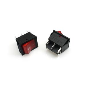 Выключатель 25*30 красный, 6 контактов 2 положения