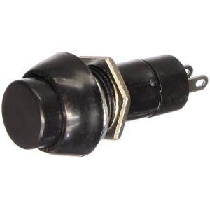 Кнопка 10мм круглая черная с фиксацией