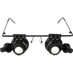 Бинокуляр монтажника 2 лупы 20х, подсветка, подстройка каждой лупы