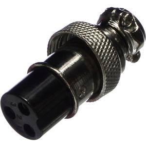 Разъем GX MIC 3PIN(G) металл на кабель
