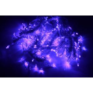 Гирлянда 144 СВД, штора синяя