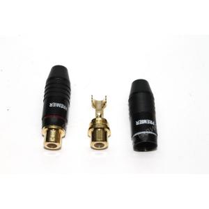 Разъем RCA(G) metall gold/black Premier (Nakamichi) под пайку 