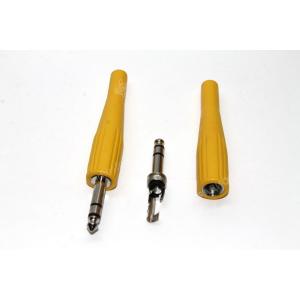 Разъем J6.3 stereo резиновый желтый на кабель Premier 