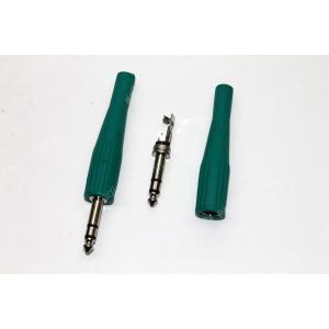 Разъем J6.3 stereo резиновый зеленый на кабель Premier 