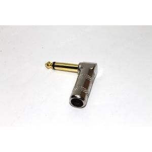 Разъем J6.3 mono metall/gold угловой на кабель Premier 
