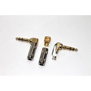 Разъем J6.3 stereo metall/gold угловой на кабель Premier 