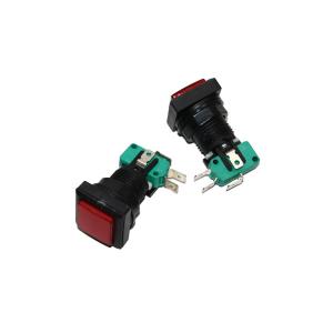 Кнопка 25мм КВАДРАТ красная 250V/10A замыкание/размыкание