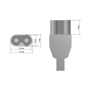 Шнур сетевой для электрошокера 0,2м