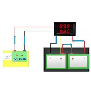 Вольтметр, амперметр в корпусе 0-30В, 0-3А (красный)