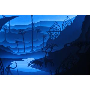 Ночной светильник Лайтбокс "Волшебный мир" (венге)