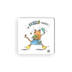 Магнит "Хэлло ворлд". Автор Лиза Шелест.