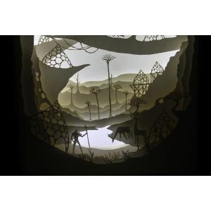 Ночной светильник Лайтбокс "Волшебный мир" (темный орех)