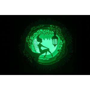 Ночной светильник Лайтбокс "Фея" (браширование, коричневая патина)