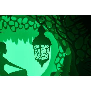 Ночной светильник Лайтбокс "Фея" (браширование, коричневая патина)