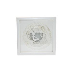 Ночной светильник Лайтбокс "Фея" (браширование, коричневая патина)