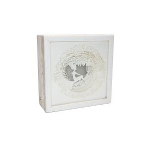 Ночной светильник Лайтбокс "Фея" (браширование, коричневая патина)