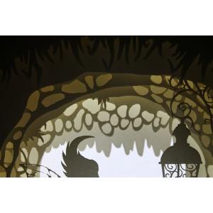 Ночной светильник Лайтбокс "Фея" (браширование, коричневая патина)