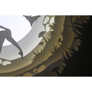 Ночной светильник Лайтбокс "Фея" (браширование, коричневая патина)