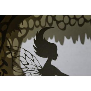 Ночной светильник Лайтбокс "Фея" (браширование, коричневая патина)