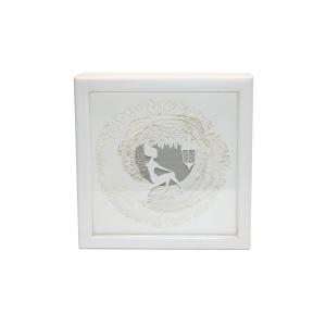 Ночной светильник Лайтбокс "Фея" (браширование, коричневая патина)