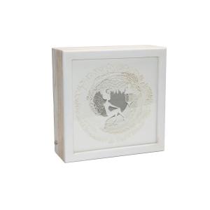 Ночной светильник Лайтбокс "Фея" (браширование, коричневая патина)