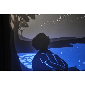 Ночной светильник Лайтбокс "Мечта" (браширование, коричневая патина)