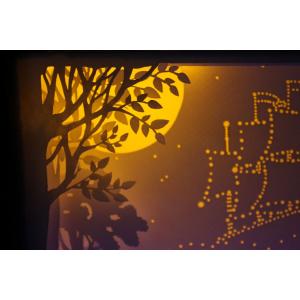 Ночной светильник Лайтбокс "Мечта" с пультом (светлый орех)