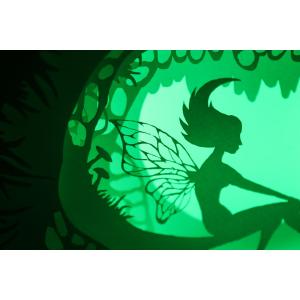 Ночной светильник Лайтбокс "Фея" с пультом (темный орех)