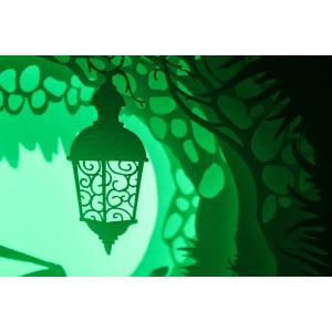 Ночной светильник Лайтбокс "Фея" с пультом (темный орех)