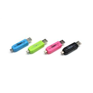 Картридер переходник microUSB-USB-microSD-USB(G) OTG
