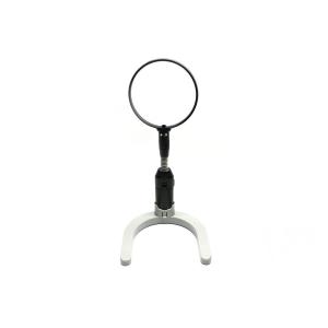 Лупа 107мм 2х 25мм 4х подсветка 2свд 2АА на подставке