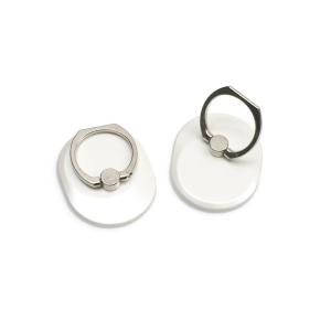 Кольцо подставка держатель для телефона овальное белое