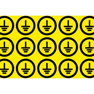 Знак безопасности Заземлено 30мм круг ~220 уп. 33шт