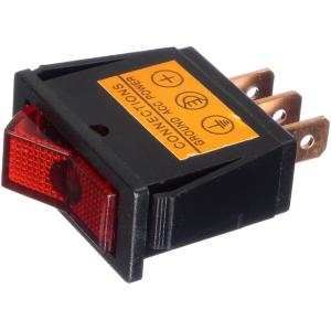 Выключатель 14Х30 12V 20А красный подсветка 3 контакта