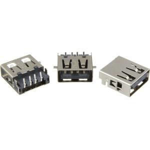 Разъем USB(G) тип А, версия 2.0, 4 вывода, вертикальный монтаж