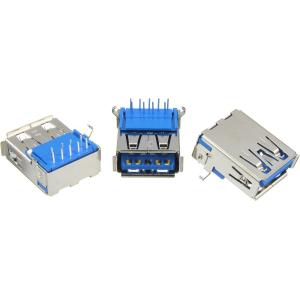 Разъем USB(G) типа А, версия 3.0, 9 выводов 6*13*16 прямой угол