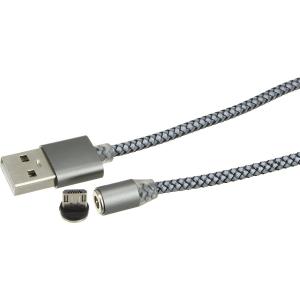 Шнур USB A-microUSB B 5PIN 1.0m магнитный 360* 