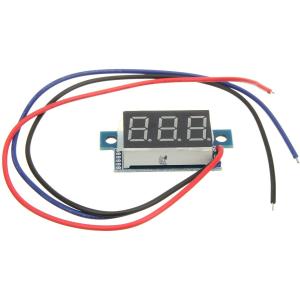Вольтметр модуль 0-200В (красный) 0,36"