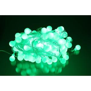 Гирлянда 90 свд, 10 метров, шарики, зеленая