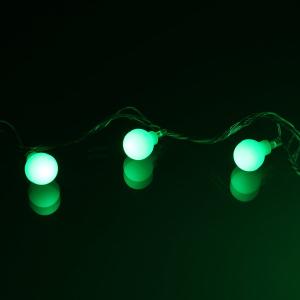 Гирлянда 25 свд, 3 метра, шарики, зеленая