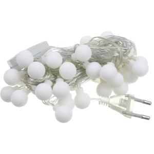 Гирлянда 40 свд, 5 метров, шарики, малина